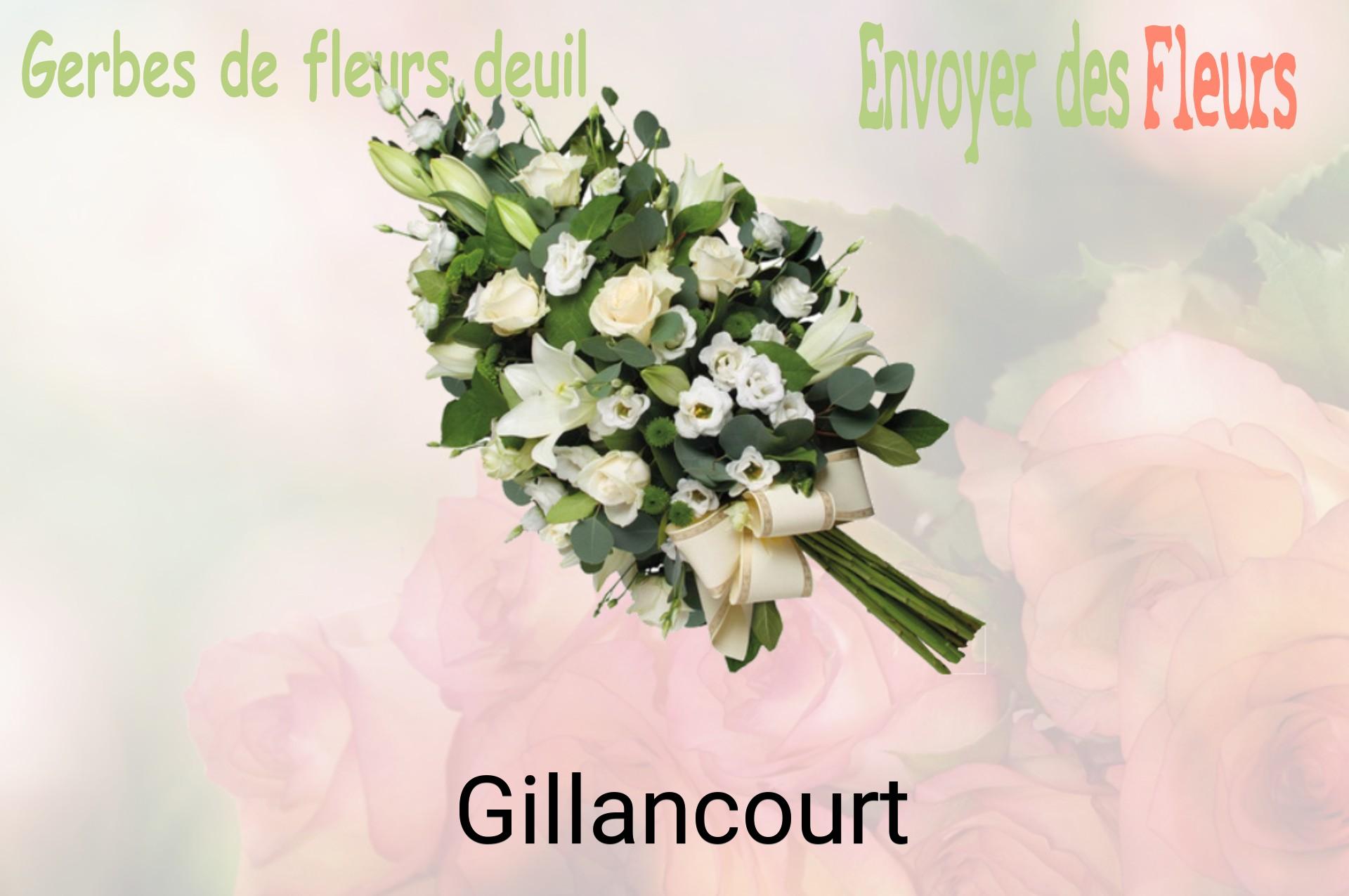 Gerbe de fleurs de deuil livrée à Gillancourt